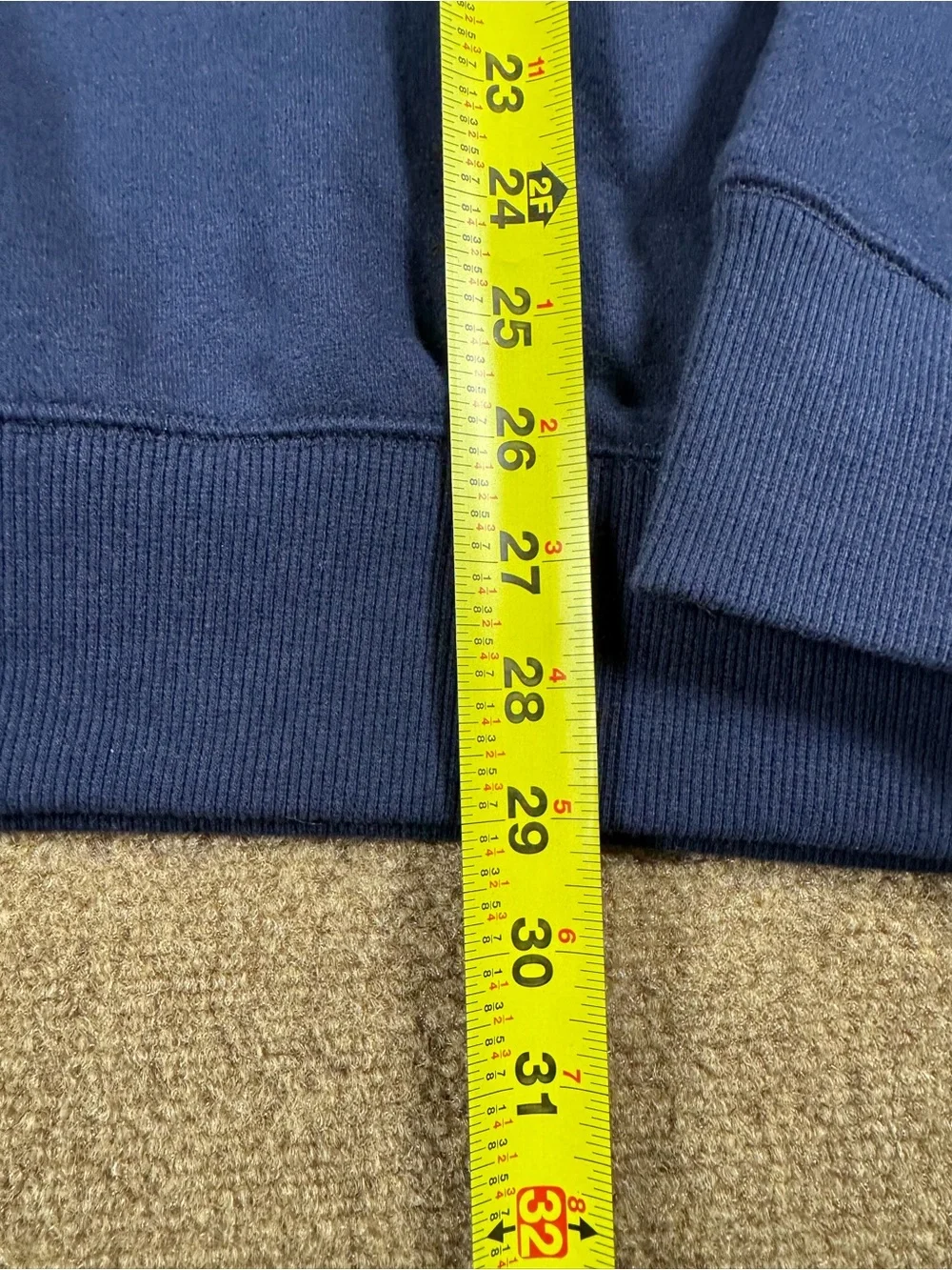 Goodfellow & Co Sweatshirt Navy Blue, White and Grey Stripe Men's Pullover Large